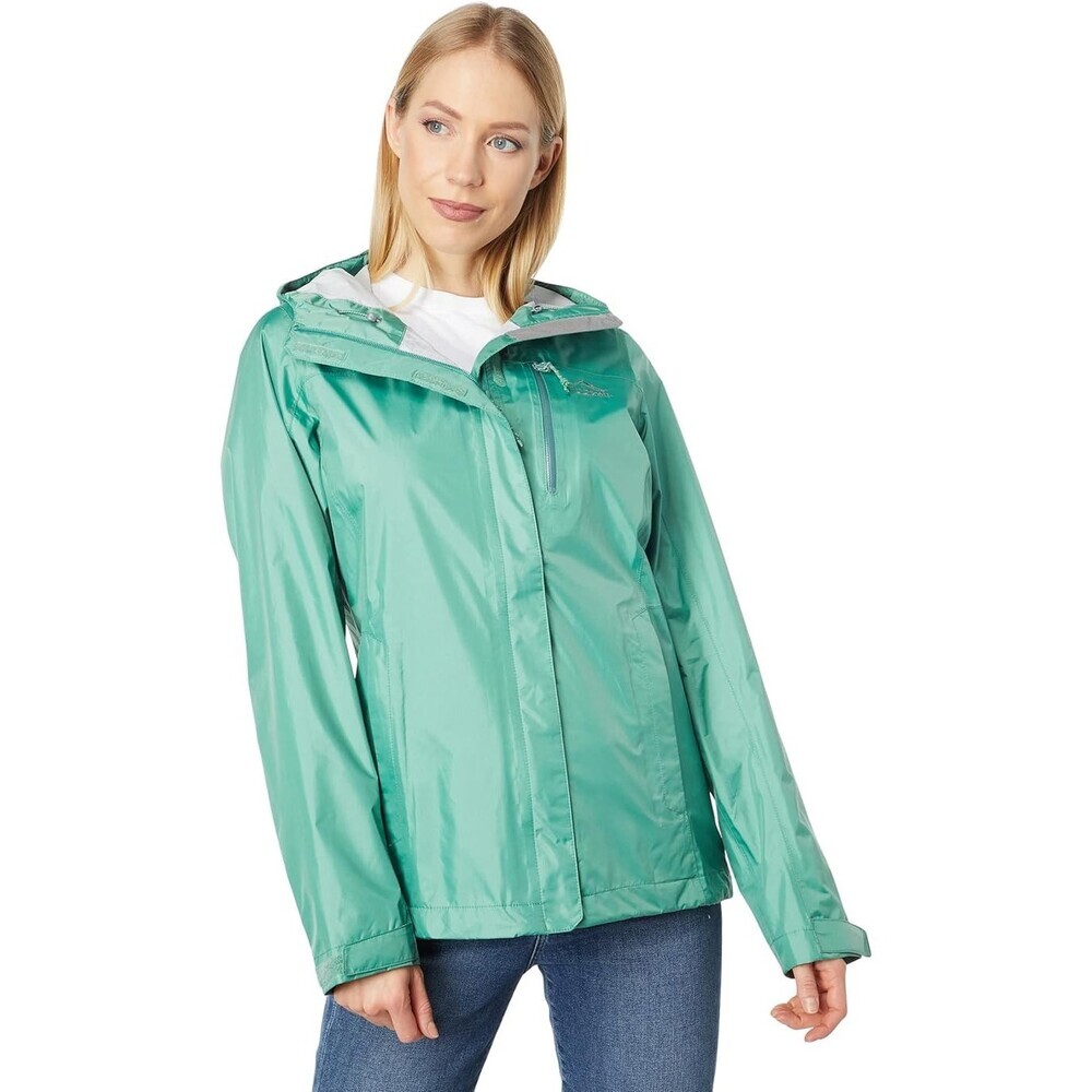 L.L.Bean Trail Model Rain Jacket Women's XS REG Clover Full Zip Hooded RED1099